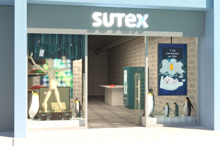 Fachada tienda SUTEX