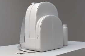 Modelo morral boston gris