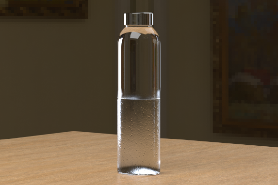 Botella de agua fría 3D